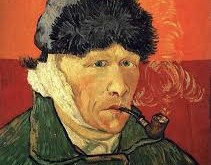 Vincent Van Gogh, autoritratto con orecchio tagliato e pipa, 1889