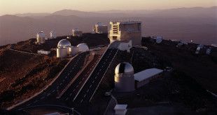 Evening view of La Silla at the moment of "telescope start-up".
