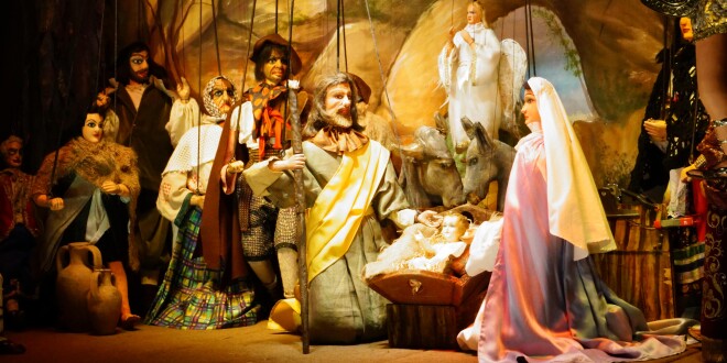 Una scena de "La Natività di Gesù bambino", Compagnia Marionettistica Fratelli Napoli di Catania